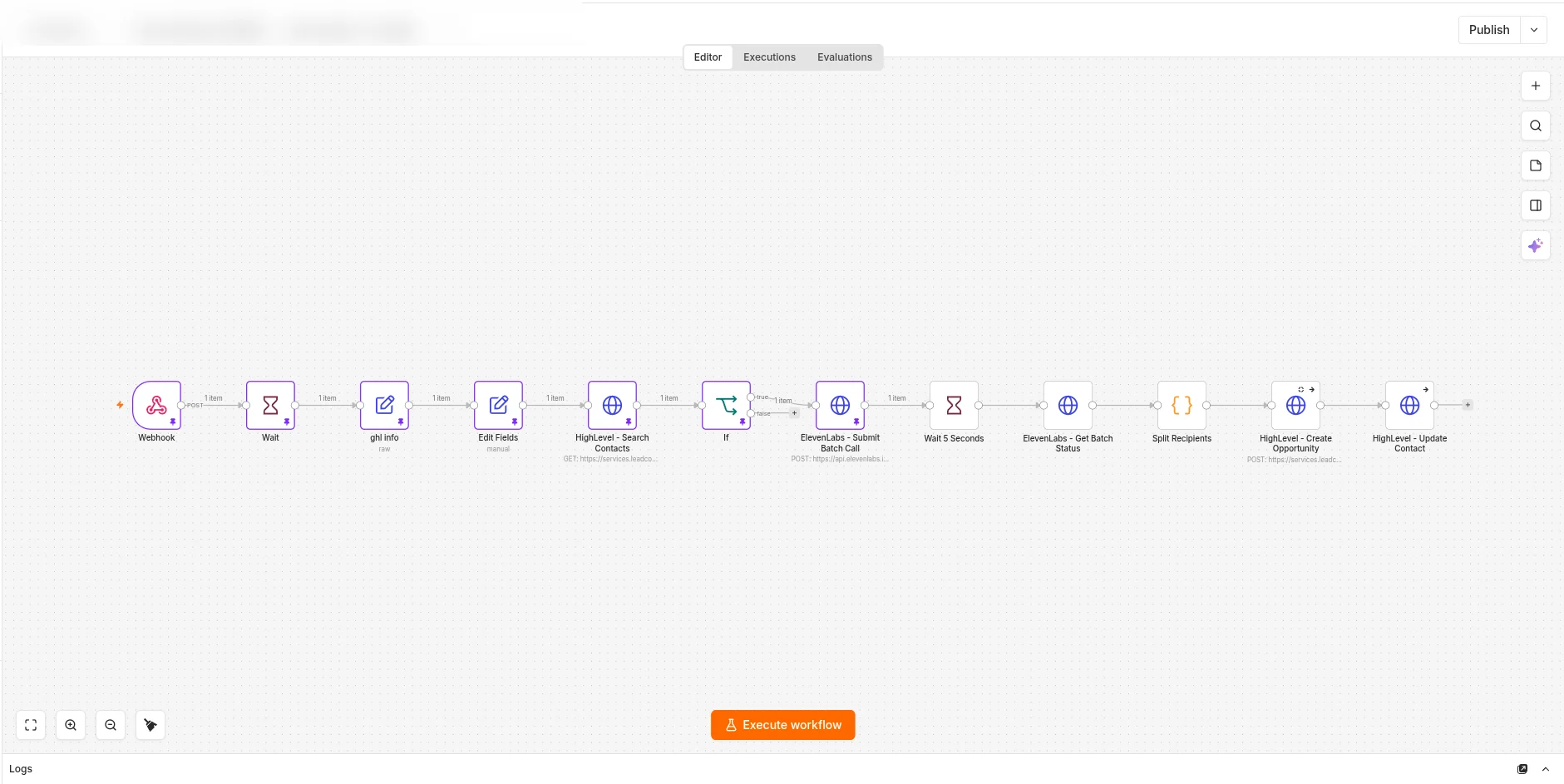 A real n8n workflow